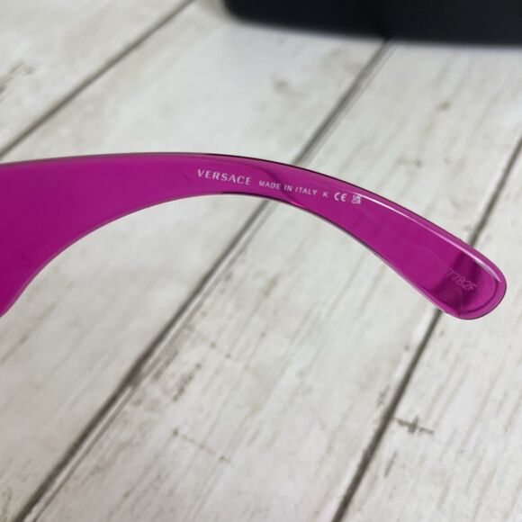 Versace VE 4361 5334/5 53mm Transparent Fuxia Geometric Sunglasses Pink Lens - Picture 6 of 16